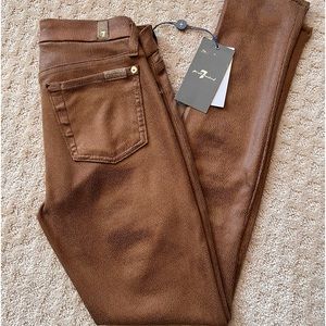Brand new w/tags 7 for all mankind faux leather pants/jeggings